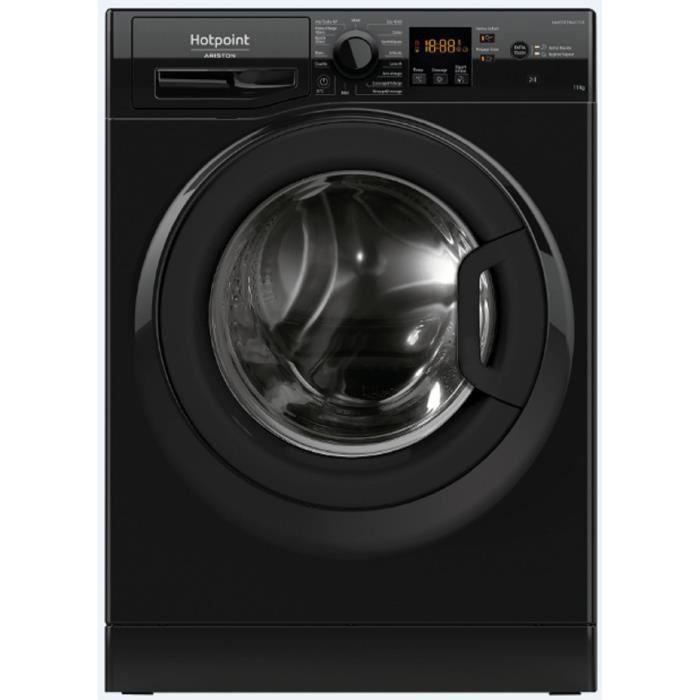 Lave-linge hublot HOTPOINT NS11469FBKFR - 11 kg - Induction - L60cm - 1400 trs/min - Classe A - Noir