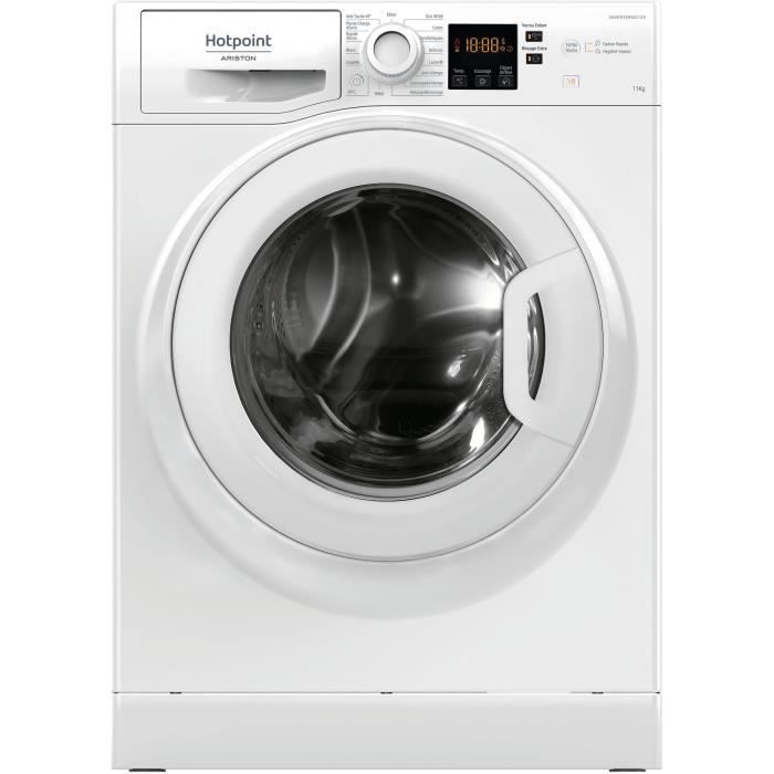 Lave-linge hublot HOTPOINT NS11469FWKFR - 11 kg - Induction - L60cm - 1400 trs/min - Classe A - Blanc