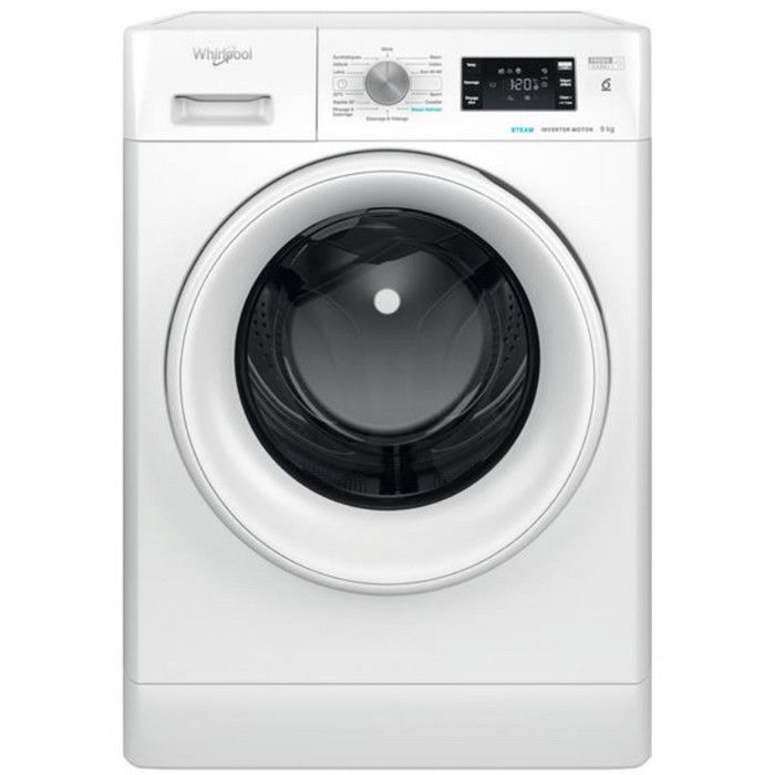 Lave-linge WHIRLPOOL FFBS9469WVFR - 9 kg - FreshCare - 1400 trsmin - conomie d'nergie - Blanc