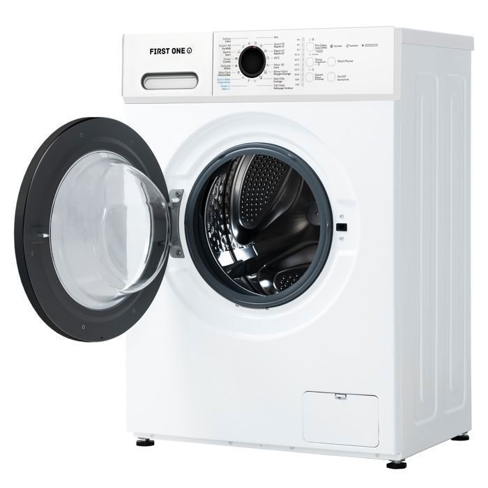 Lave-linge frontal FIRST ONE FLL81400WH - 8 Kg - 1400 tr/mn - 16 programmes - Eco - Intensif - Rapide – Très Faible conso - A-20% – Image 3