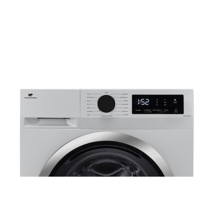 Lave-linge hublot CONTINENTAL EDISON CELL1214ISS -12kg - Largeur 60 cm - Classe A - 1400 trs/min - moteur induction - silver – Image 3