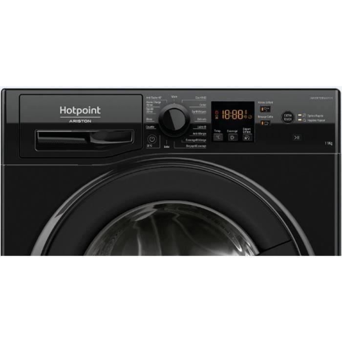 Lave-linge hublot HOTPOINT NS11469FBKFR - 11 kg - Induction - L60cm - 1400 trs/min - Classe A - Noir – Image 3