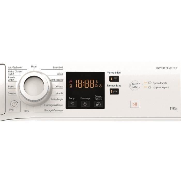 Lave-linge hublot HOTPOINT NS11469FWKFR - 11 kg - Induction - L60cm - 1400 trs/min - Classe A - Blanc – Image 3