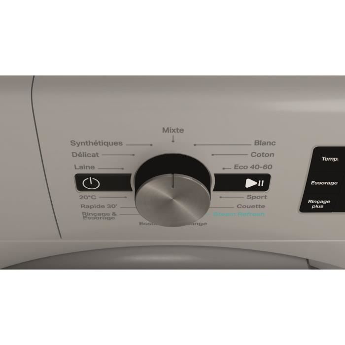 Lave-linge hublot WHIRLPOOL FFBP10489SBSVFR - 10 kg - Induction - L60cm - 1400 trs/min - Silver – Image 5