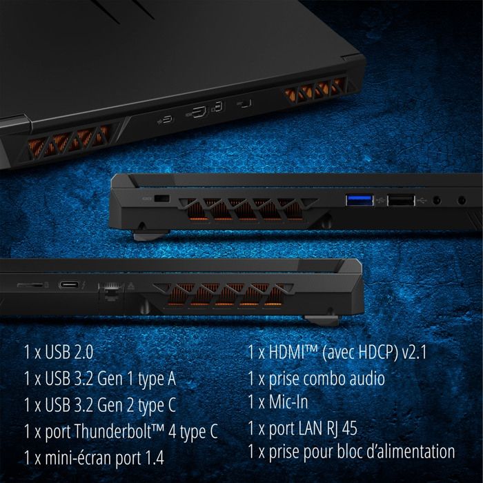 PC portable gamer ERAZER Deputy P50 - 15,6" QHD 240Hz - Intel Core i7-13700H - RTX 4060 - RAM 16 Go - SSD 1 To - Windows 11 – Image 5