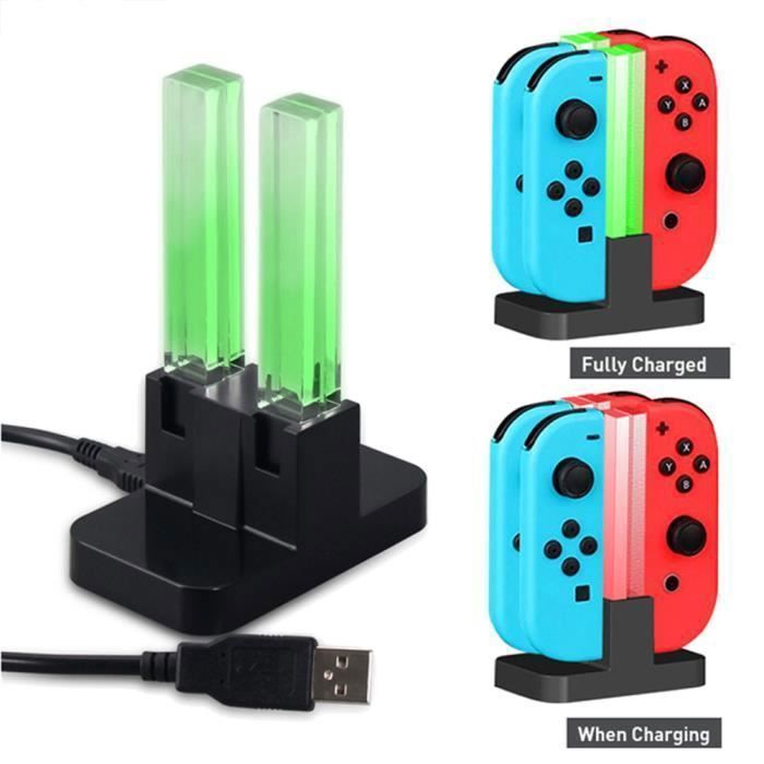 4 en 1 Chargeur compatible avec Manettes Joy-Con Nintendo Switch, Station de Charge avec Indicateur LED compatibel avec Nintendo ... – Image 2