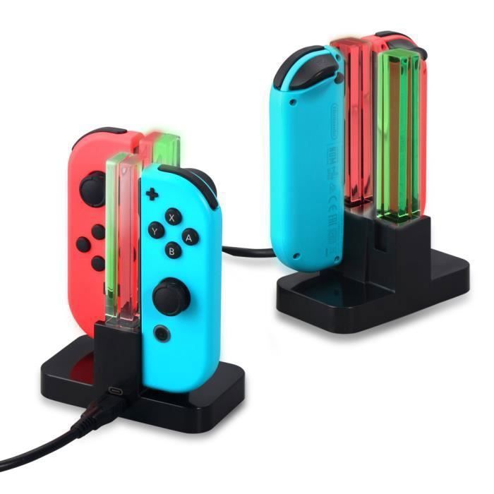 4 en 1 Chargeur compatible avec Manettes Joy-Con Nintendo Switch, Station de Charge avec Indicateur LED compatibel avec Nintendo ... – Image 3