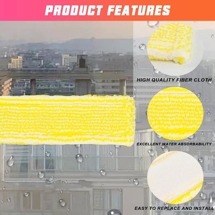 6 Pcs Chiffons de Nettoyage en Microfibre pour Karcher Bonnette Microfibre Lingette pour Lave Vitre Karcher WV2 WV5 WV6 Plus – Image 4