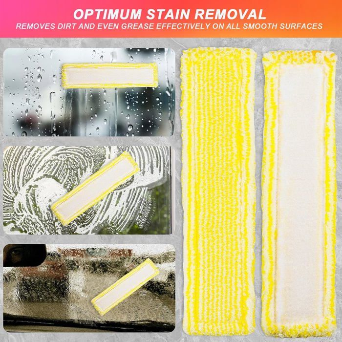 6 Pcs Chiffons de Nettoyage en Microfibre pour Karcher Bonnette Microfibre Lingette pour Lave Vitre Karcher WV2 WV5 WV6 Plus – Image 5
