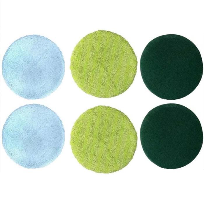 6pcs disques Microfibre interchangeables - Compatible avec le Balai motorisé électrique Duo Spinner, Rotalib et Turbo Spin – Image 2