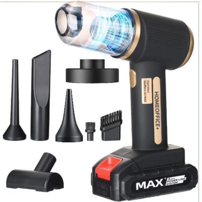 HOMEOFFICE+ A3 MAX Mini Aspirateur, Aspirateur Voiture Portable, Aspirateur à main sans fil, batterie amovible rechargeable USB.