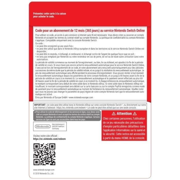Abonnement Individuel de 12 mois au service Nintendo Switch Online – Image 2