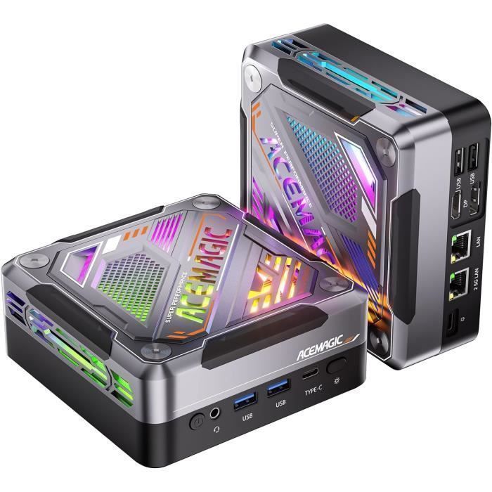 ACEMAGIC Mini PC Gamer, AMD Ryzen 7 8845HS, Mini PC 32Go DDR5,512Go (PCIe4.0)NVME SSD
