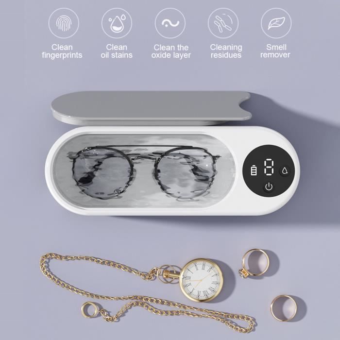 Appareil de Nettoyage Ultrasons, Nettoyeur à Ultrasons Lunettes Bijoux-nettoyage en profondeur – Image 4