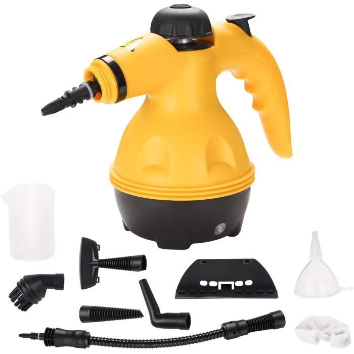 Nettoyeur vapeur portable - Appareils ménagers - 1000 W - 4 bars - 350 ml - Jaune