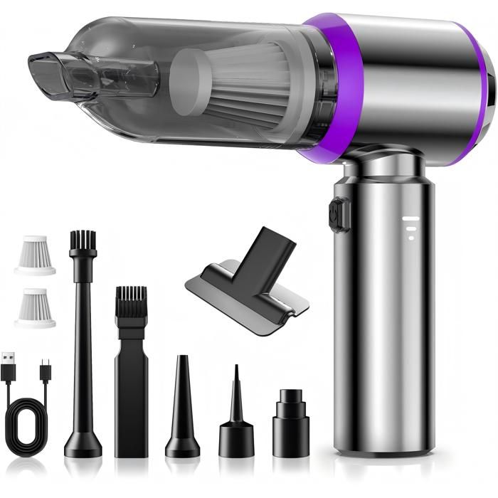 Aspirateur à Main ACELIFE 18000Pa Aspirateur Voiture Puissant sans Fil 3 Vitesses 80,000U/min pour PC Maison Voiture Bureau Canapé