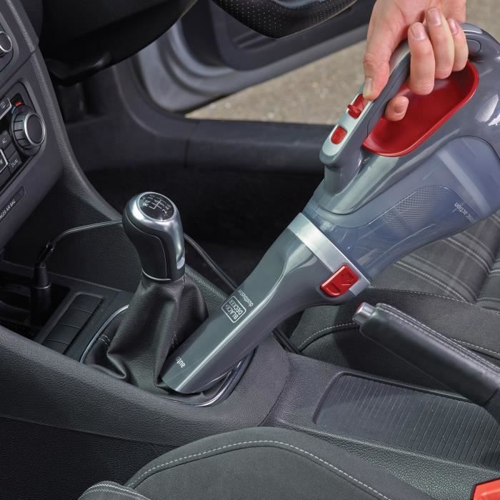 Aspirateur à main spécial voiture - BLACK & DECKER ADV1200-XJ - 12,5 AW - 12V - Prise allume cigare - Rouge / Gris – Image 5