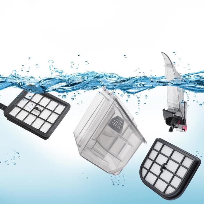 Aspirateur sans sac 900 Watt Rouge - Brosse ronde sol à meuble Multi Cyclone – Image 5