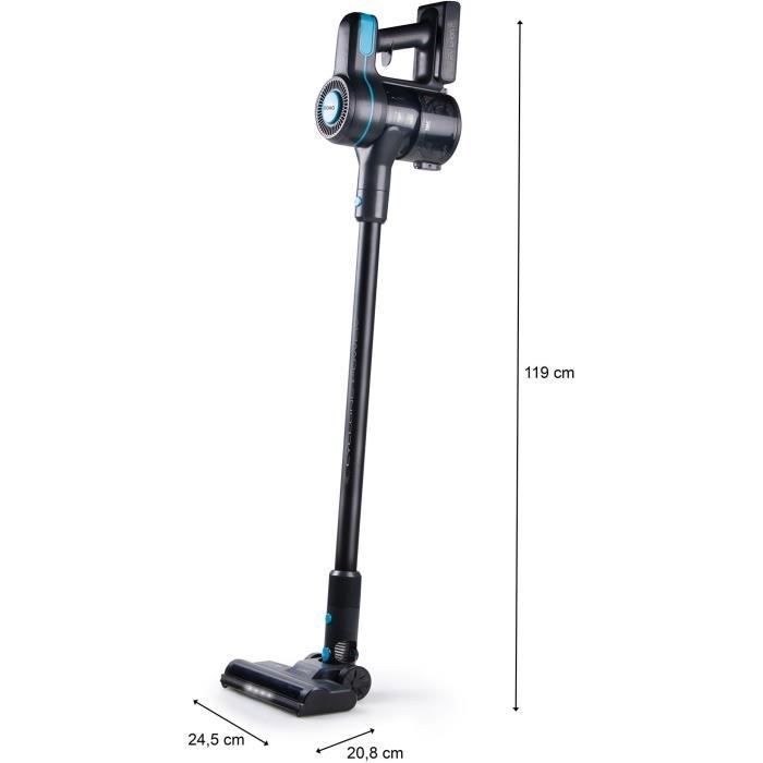Aspirateur balai 2-en-1 - DOMO - DO1135SV - 10000 Pa - 40 min - 600 ml - Noir/Bleu – Image 5