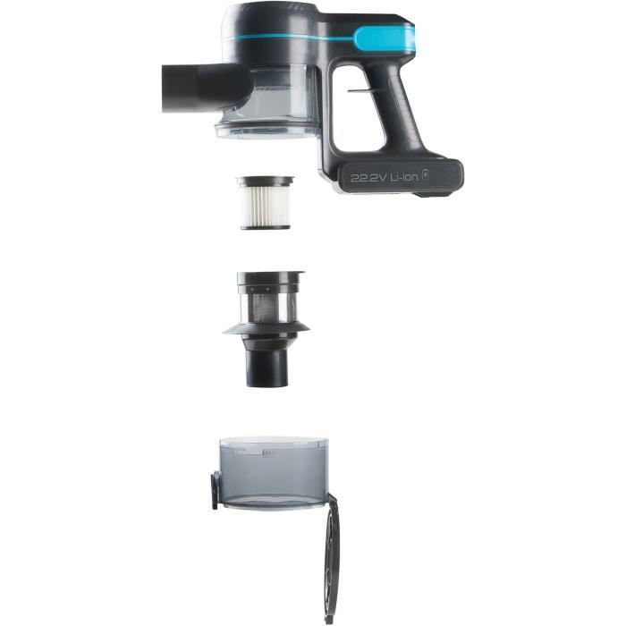 Aspirateur balai 2-en-1 - DOMO - DO1135SV - 10000 Pa - 40 min - 600 ml - Noir/Bleu – Image 8