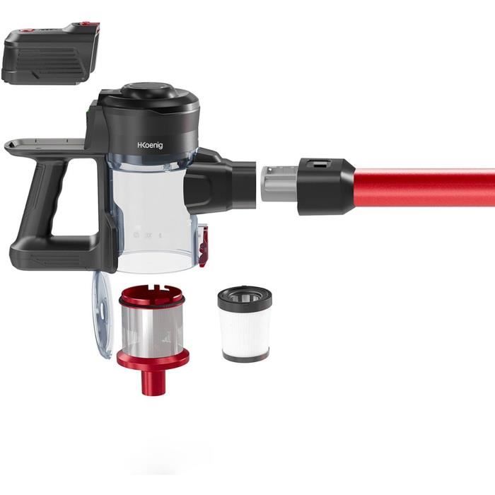 Aspirateur balai 2 en 1 sans fil PowerClean - H.KOENIG - UP600 - 3 vitesses - Puissance 155W – Image 6