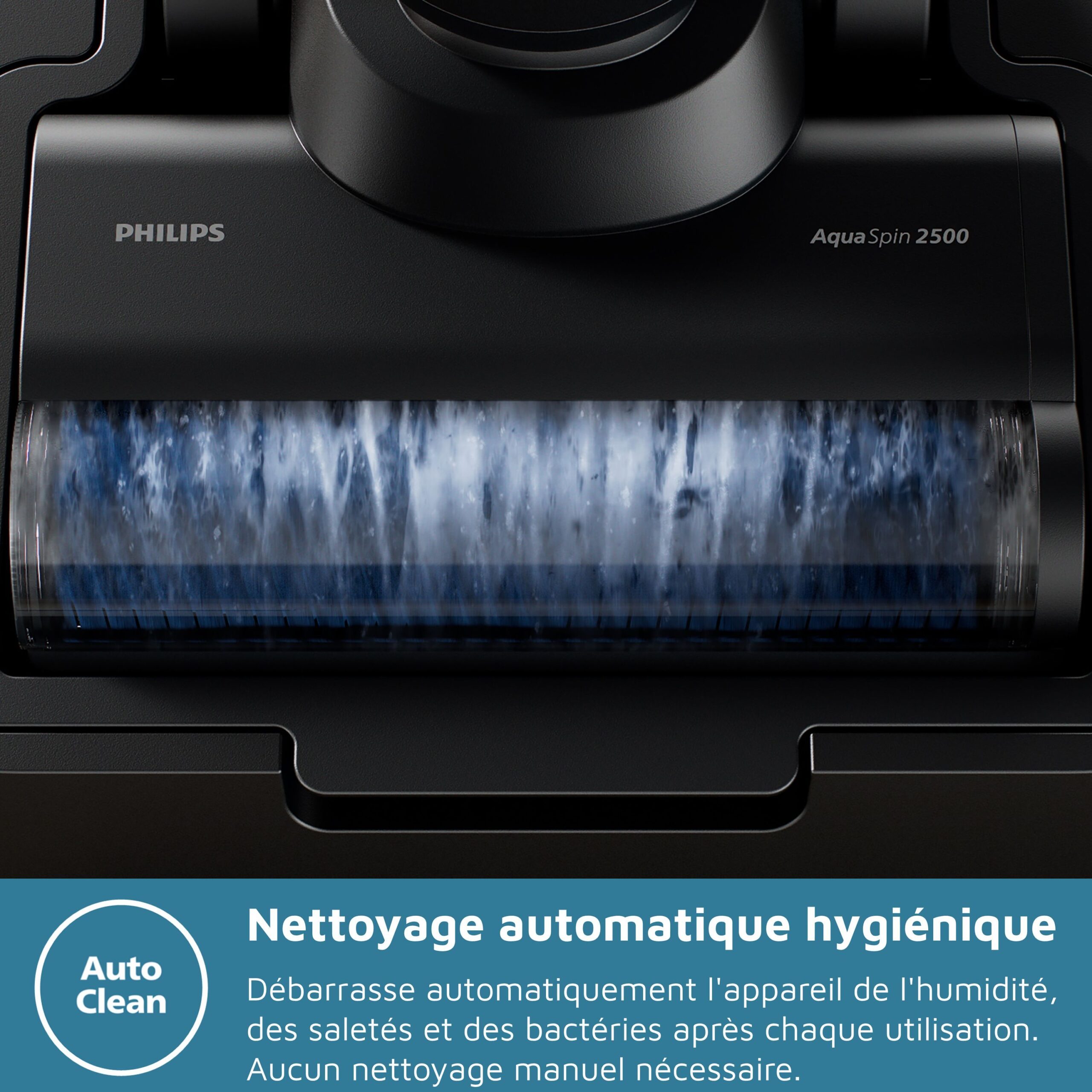 Aspirateur balai laveur 2-en-1 - PHILIPS - XW6264/11 - Série 6000 PowerCyclone Aqua - Noir/Corail – Image 4