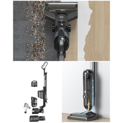Aspirateur balai laveur filaire 600W 2 en 1 aspire et lave CLEAN’UP 80 dB 15 kPa