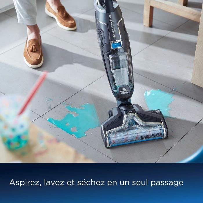 Aspirateur Balai Laveur sans Fil BISSELL B3569N Crosswave C6 Select Cordless - Nettoyage Multi-Surfaces - Autonettoyage Automatique – Image 2