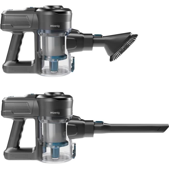 Aspirateur balai sans fil 2 en 1 - H.KOENIG - UP610 - PowerClean - 155 W - 0,8 L - Bleu – Image 4