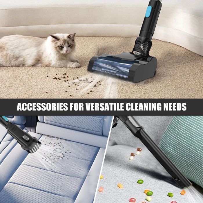 Aspirateur balai sans fil, aspirateur à main vertical sans fil 3 en 1 léger 2 batteries 5,5 A , compatible avec la batterie Makita – Image 6