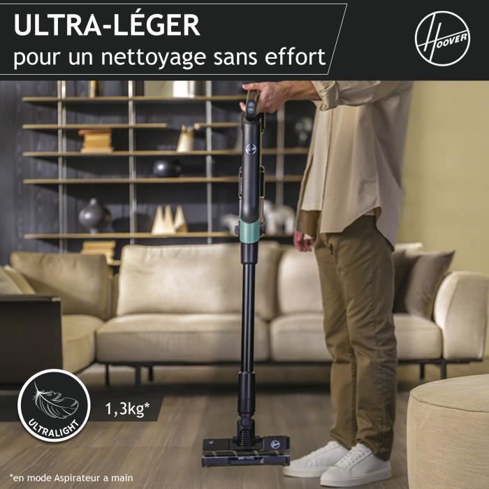 Aspirateur Balai sans Fil - HOOVER HF201P - Ultra-léger, Puissant 50AW, Turbobrosse Spécial Animaux, Technologie Ultra Compact x3 – Image 2