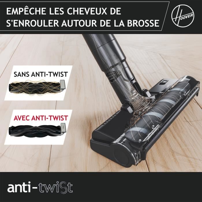 Aspirateur Balai sans Fil - HOOVER HF201P - Ultra-léger, Puissant 50AW, Turbobrosse Spécial Animaux, Technologie Ultra Compact x3 – Image 8
