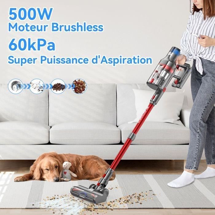 Vistefly V15 Apex - Aspirateur Balai Sans Fil 500W - 60KPa - Double Réservoir - Autonomie 65 min-8 en 1 - Écran Tactile – Image 2