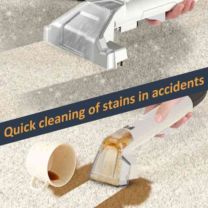 Shampouineuse400 W, aspirateur de canapé 9 kPa avec deux réservoirs d'eau, cordon de 3 m, aspirateur de tapis – Image 4