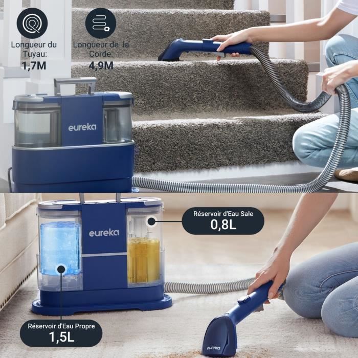 Aspirateur détacheur - EUREKA - NEY 100 - 400 W - 85 dB - Réservoir 1,5 L - Bleu – Image 4