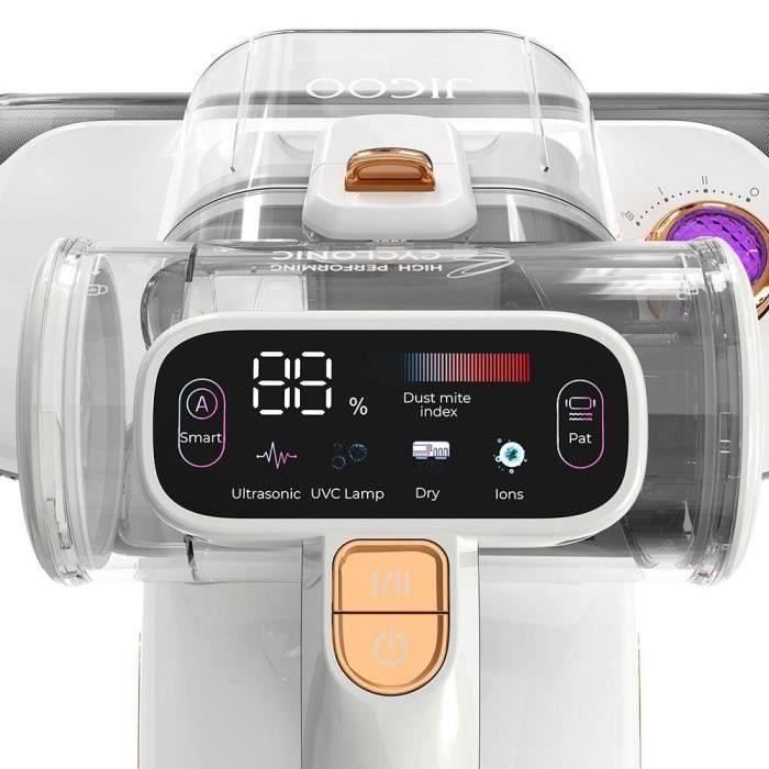 Aspirateur JIGOO T600 Matelas de Lit - Conception à Double Tasse - Élimination des Acariens à 99,99 % - Système de Diffusion – Image 4