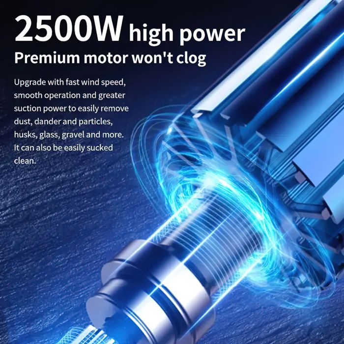 Aspirateur sans sac, 2500W filtre HEPA pour le nettoyage des poils d'animaux, tapis – Aspirateur à faible bruit – Capacité de 1,5L – Image 5