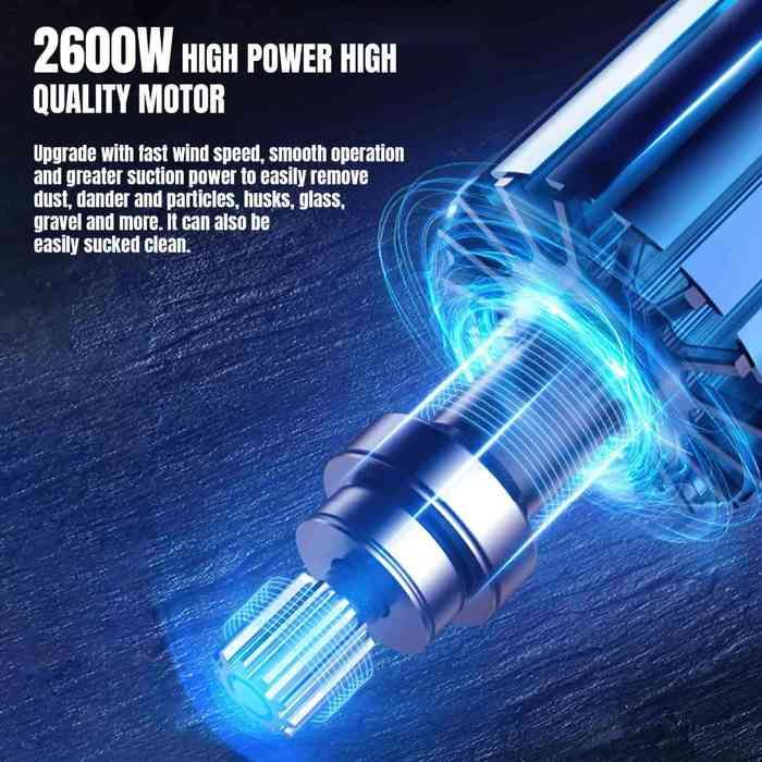 Aspirateur sans sac 2600W puissant 1.5L – Silencieux, multifonction, câble 5m, compact, nettoyage sol/tapis/canapé, design léger – Image 2