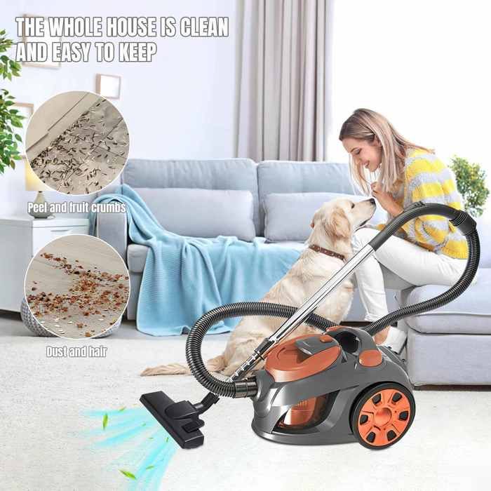 Aspirateur sans sac - 3300W - 3.5L - 68 dB Muet - Filtration haute performance - Cordon 5 m - aspirateur sans bruit - aspirateur – Image 5