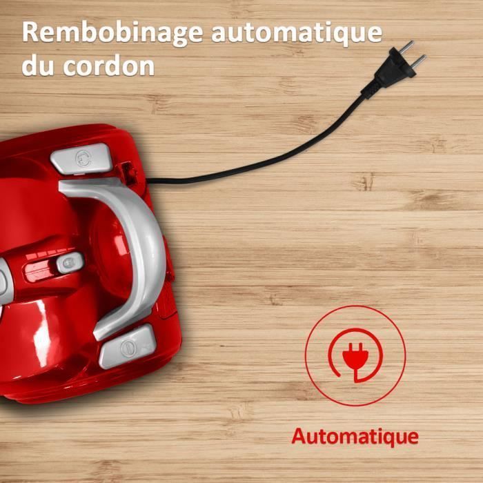 Aspirateur sans sac, Aspirateur traineau Compact, Silencieux, Performant avec filtre hygiénique lavable, Forte aspiration - Rouge – Image 2