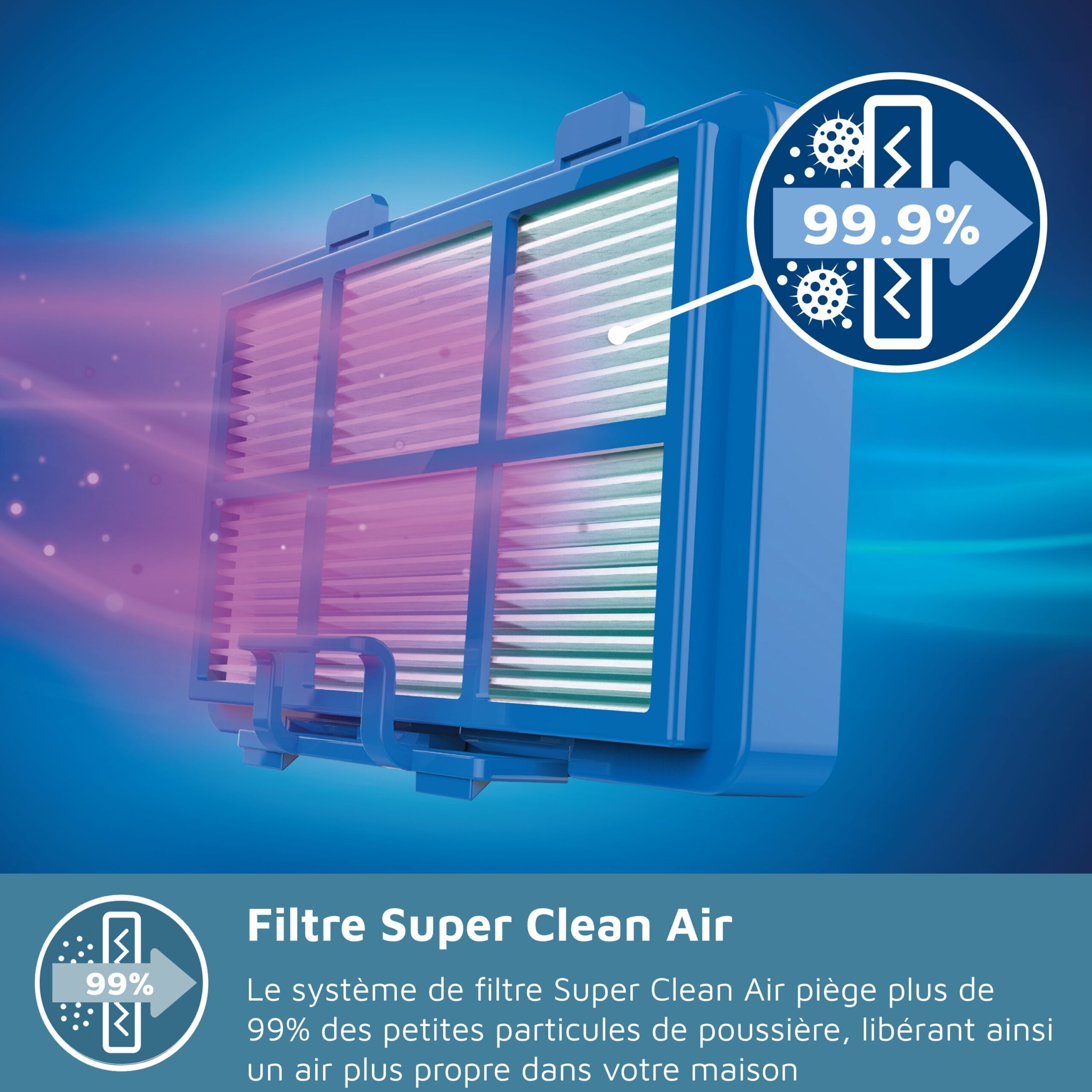 Aspirateur sans sac - PHILIPS - XB2123/09 - Série 2000 PowerCyclone 4 - 850W - Bleu/rose – Image 7