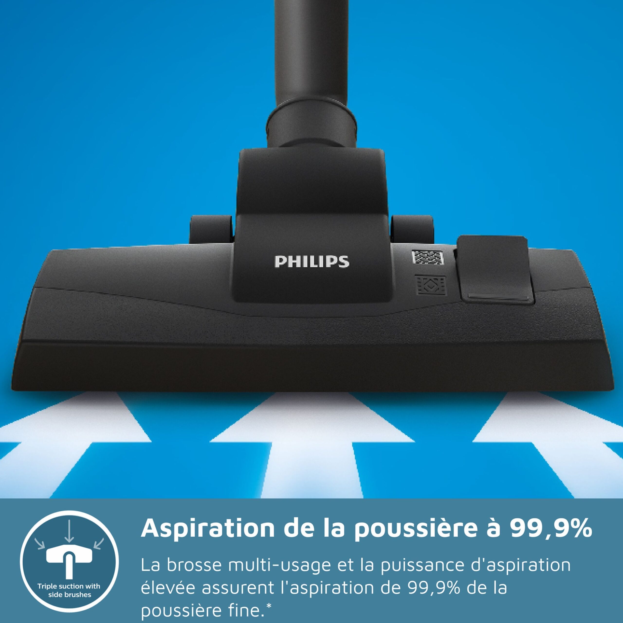Aspirateur sans sac - PHILIPS - XB2123/09 - Série 2000 PowerCyclone 4 - 850W - Bleu/rose – Image 8