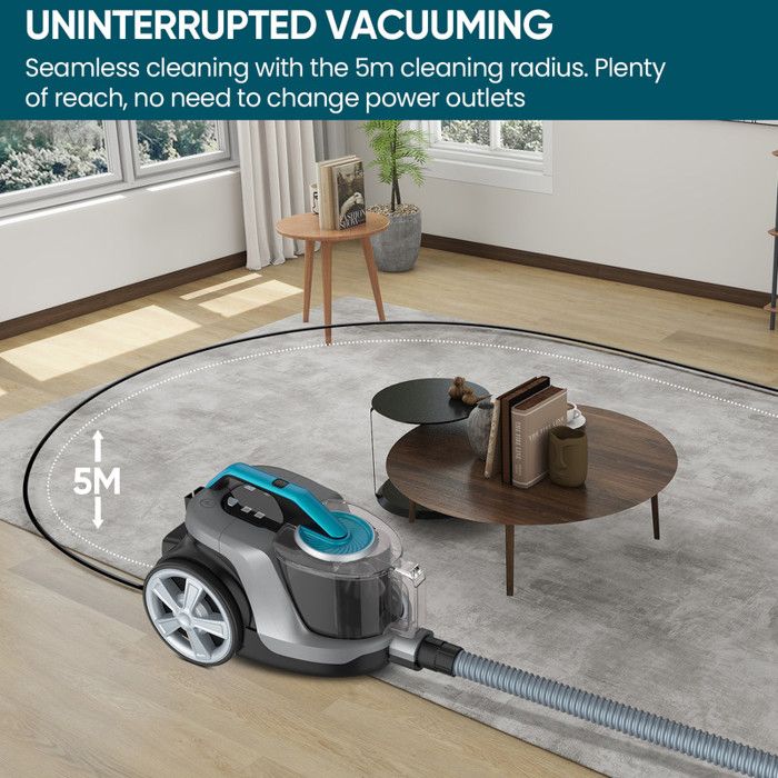 Aspirateur Sans Sac Puissant Et Silencieux 1600W – Aspirateur Traineau Sans Sac Grande Capacité 4L – Aspirateur Sans Sac Puissant – Image 5