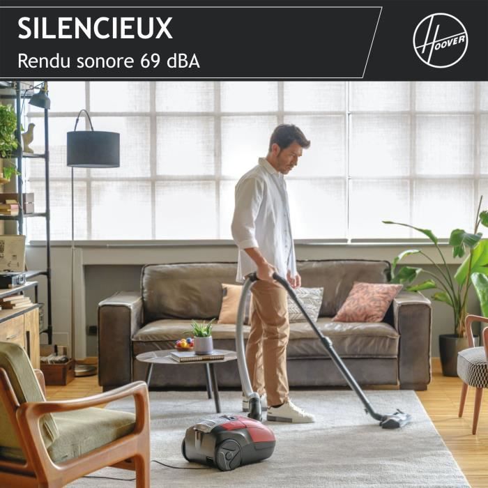Aspirateur Traineau avec Sac - HOOVER HE510HM - 700 W - 4 L - 65 dBA - Spécial parquet – Image 5
