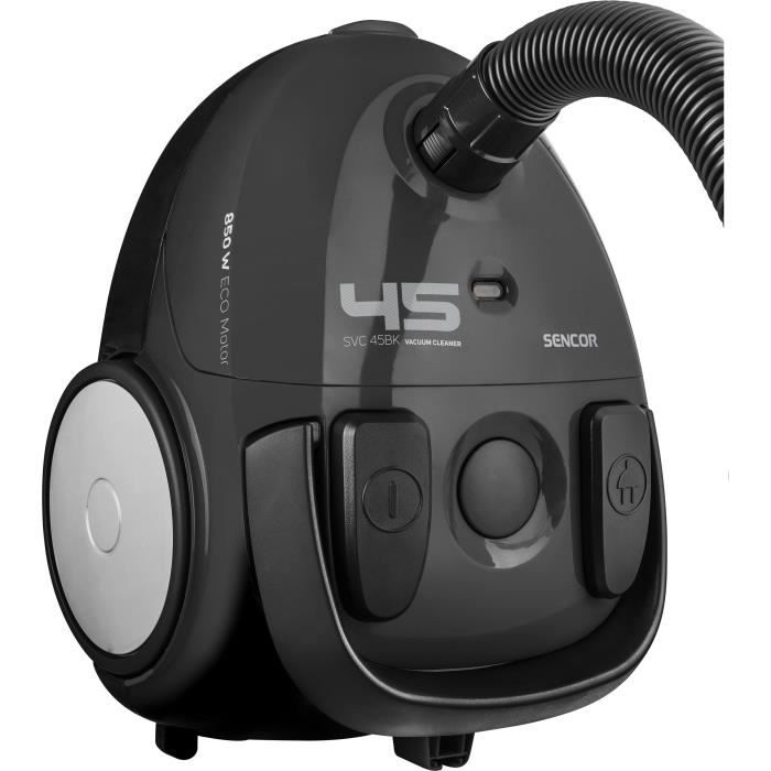 Aspirateur traîneau avec sac - SENCOR - SVC 45BK-EUE3 - Moteur ECO 850 W - 79 dBA - 1,5 L - Noir – Image 7