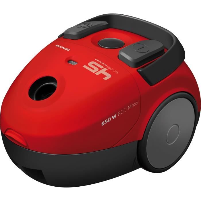 Aspirateur traîneau avec sac - SENCOR - SVC 45RD-EUE3 - Moteur ECO 850 W - 79 dBA - 1,5 L - Rouge – Image 2