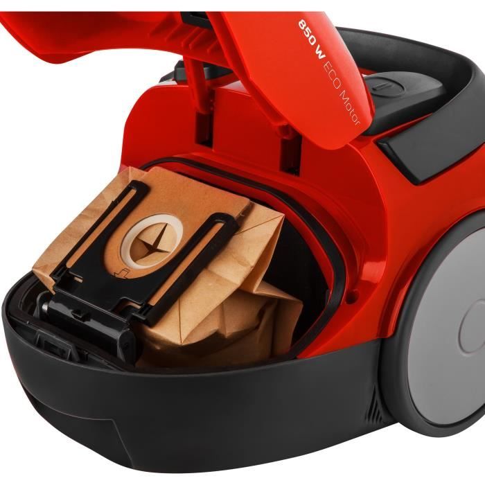 Aspirateur traîneau avec sac - SENCOR - SVC 45RD-EUE3 - Moteur ECO 850 W - 79 dBA - 1,5 L - Rouge – Image 3