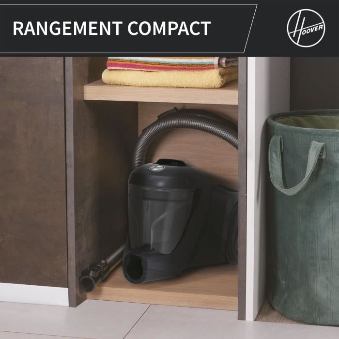 Aspirateur traineau sans sac - HOOVER - HP321PAF - 850 W - 75 dBA - 2 L - Gris – Image 2