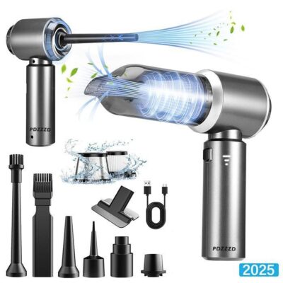 Aspirateur Voiture - 18000Pa 4 in 1- Aspirateur à Main - 3 Vitesses 80,000U/min - Maison, Voiture, Bureau-Gris