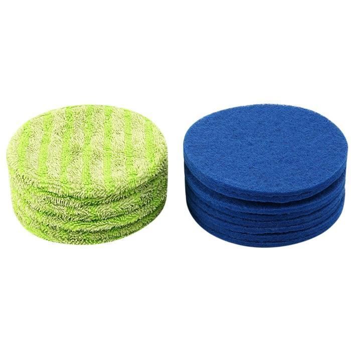 Balai de Vadrouille éLectrique Rotatif sans Fil pour Vadrouille éLectrique sans Fil Comprenant 8 Tapis en Microfibre Multicol BALAI